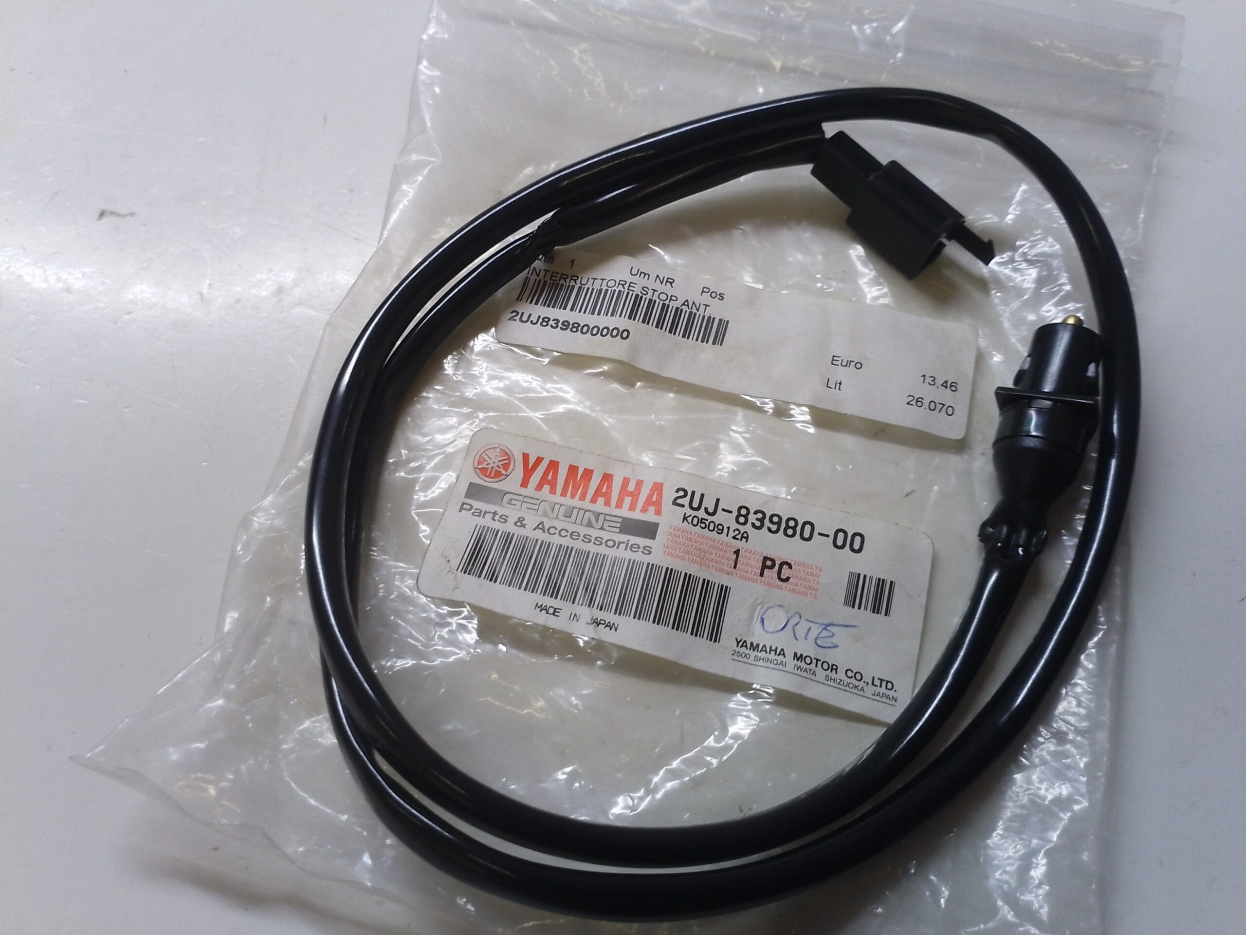 YAMAHA XV 250 125 interruttore sensore stop anteriore 2uj8398000