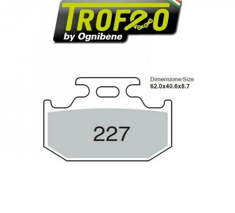 PASTIGLIE ORGANICHE KAWASAKI KX 125 250 SUZUKI RM 125 250 YAMAHA YZF-R 125 ABS
